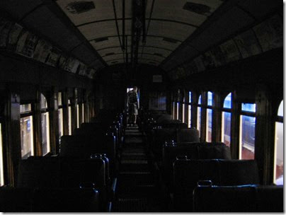 IMG_8128 Interior of British Columbia Electric Railways Interurban Car #1304 at Antique Powerland in Brooks, Oregon on August 4, 2007