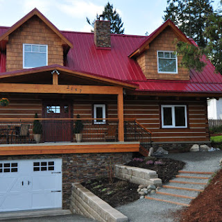 Entrance and garage