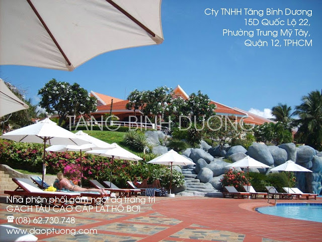 Gạch lót hồ bơi resort gach lot ho boi