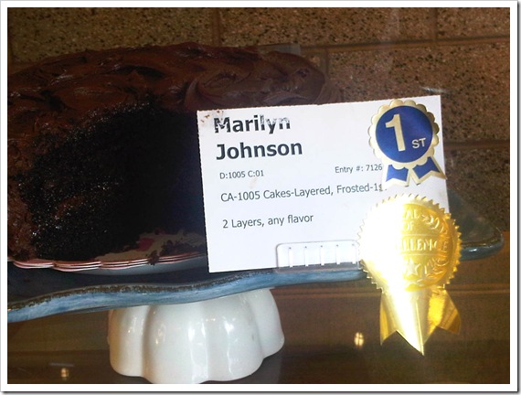 All American Choclate Cake.Marilyn Johnson