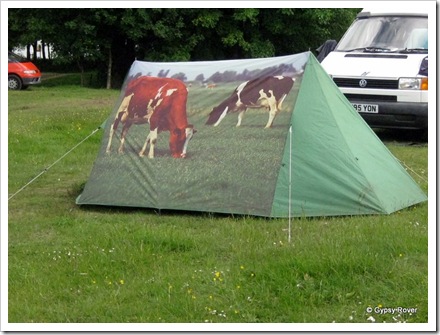 Interesting tent spotted at Coniston Hall camping grounds.