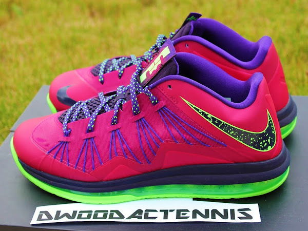 Upcoming Nike Air Max LeBron X Low Red Plum  Electric Green