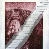 Le collage "Je découvris le lieu du debut entre le ciel et la terre..." 2005, 500x700mm