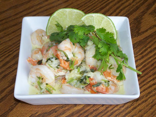 Becky's other serving suggestion for the shrimp dish.