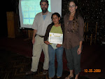 Angela and Jason's English Class Graduation - Handing out certificates, Inca Baths, Peru