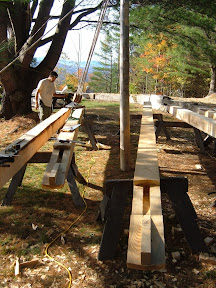 Our favorite scarf joint ever is a stop splayed and tabled scarf with sallied and undersquinted abutments, a transverse key and counter tongued-and-grooved tables.  This joint dates to 1295.