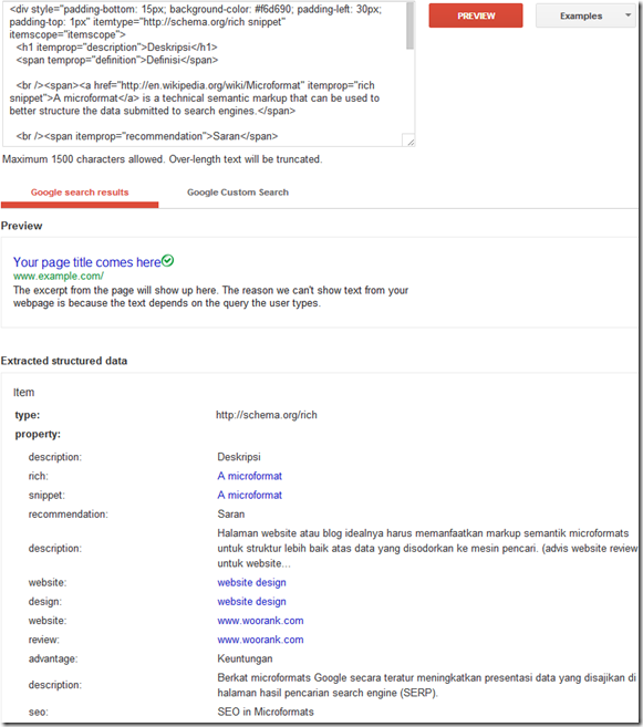 Google Structured Data Testing Tool Google Structured Data Testing Tool