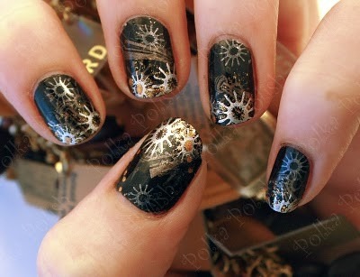 steampunk manicure via polkapolish steampunk manicure via polkapolish
