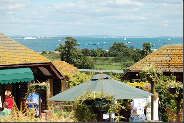 View across Cafe and Solent