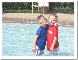 Florida vacation 3.12 Cody and Kyle in pool