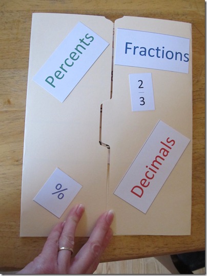 fractions decimals percents mini office cover @ http://homeschoolheartandmind.blogspot.com