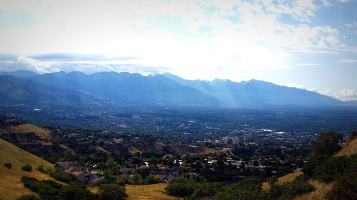 The view from Ensign Peak in Salt Lake City Utah