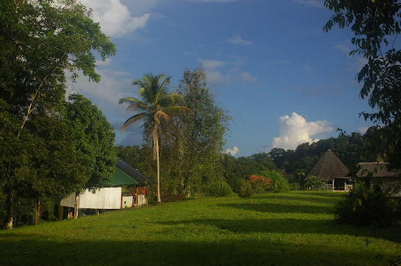 Les carbets de Saut Athanase sur l'Approuague (Guyane). 20 novembre 2011. Photo : J.-M. Gayman