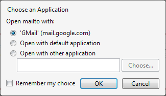 Opera use Gmail as mail client