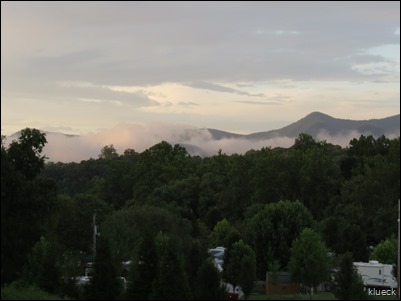 Rivers Edge II, clouds on mountain