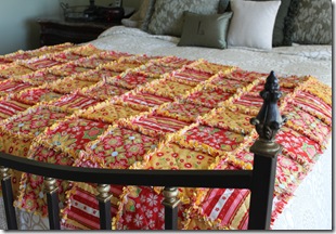 Rag Quilt Yellow and Red 035 Rag Quilt Yellow and Red 035