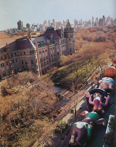 The balloons, between five and six-stories tall, are inflated the night before the parade, which was first held in 1924. The balloons, between five and six-stories tall, are inflated the night before the parade, which was first held in 1924.