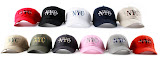 100% COTTON STONE WASHED CAPS
ART NO. NY02-1400
RED, BLACK, WHITE, NAVY, PUTTY
KHAKI, OLIVE CHARCOAL, LIGHT PINK, GREY, ORANGE