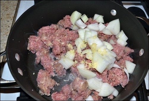 sausage onion garlic