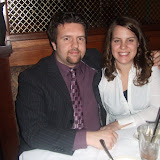 Happy Couple Eating Steak