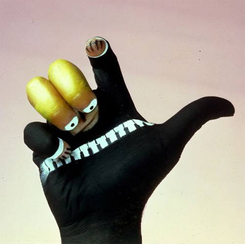 Painting on hand of Conductor, Athletes, Footballers, Goalkeeper, Weight-Lifter, Canoeist, Rooster, Peacock and Pianist