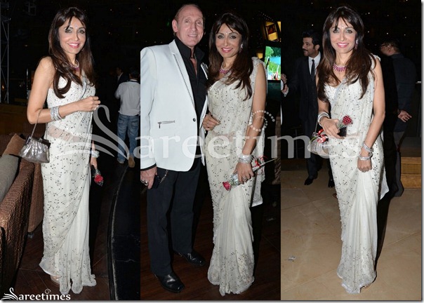 Queenie_Dhodi_White_Saree