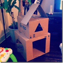 cardboard house