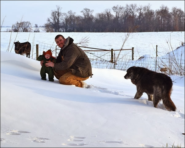 playing in the snow