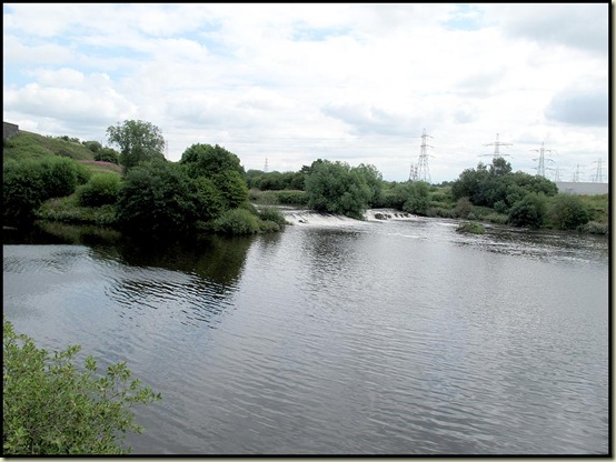 The River Mersey drains into the Manchester Ship Canal at Irlam The River Mersey drains into the Manchester Ship Canal at Irlam
