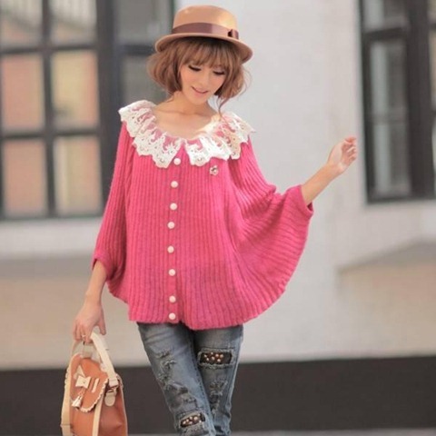 Autumn-Sweet-Batwing-Sleeve-Sweaters-Coat-Women-s-Cardigans-Knitted-Sweater-Free-Shipping-1043-