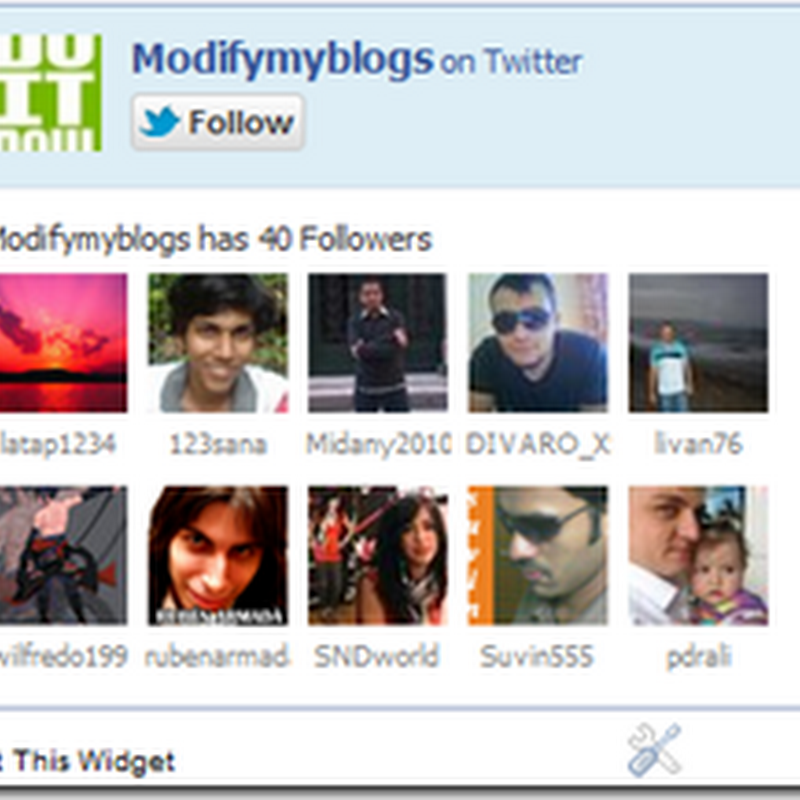 Add ‘Twitter follow fan box’ widget for blogger
