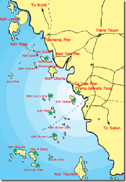 Trang sea map