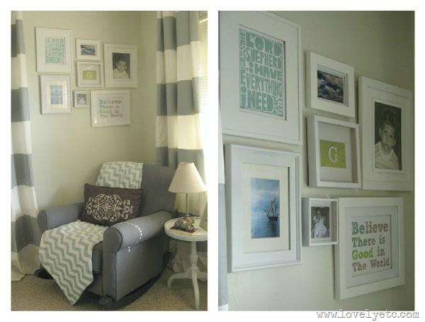 nursery gallery wall collage