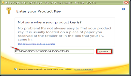 Microsoft Office 2010 working product keys