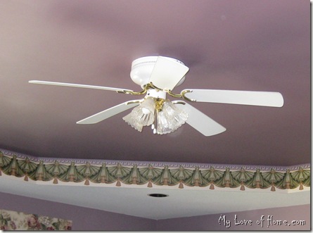 Master Bedroom Ceiling fan brass white