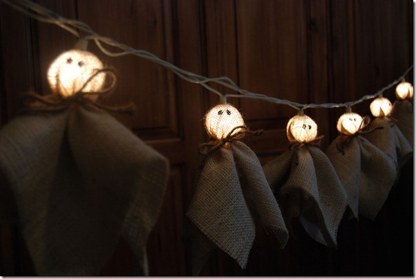 burlap ghost lights tutorial