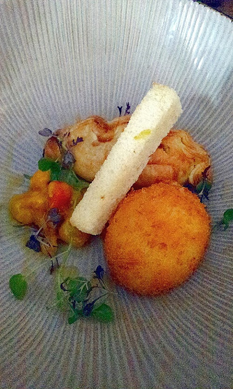 Venison pasty with crispy hen egg Venison pasty with crispy hen egg