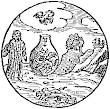Terrestrial Astronomy Of Kelly Fig 06 Alchemist Stands On The Left Beside His Flask Within Which Is A Winged Lion