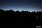 Mountain range silhouettes