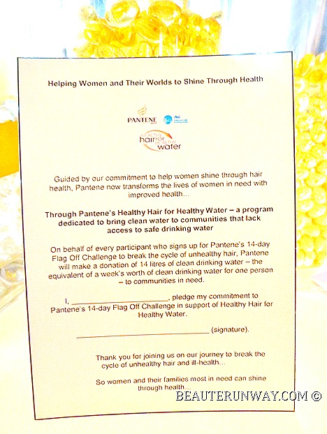 Pantene 14 Day Flag Off Challenge to Hair Health For Healthy Water