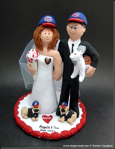 Chicago Cubs Wedding Cake Topper
