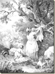 18th century drying clothes on branches 18th century drying clothes on branches