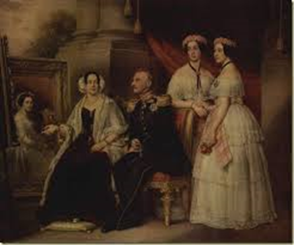 Joseph y Amalia, con sus hijas Elisabeth y Enriete