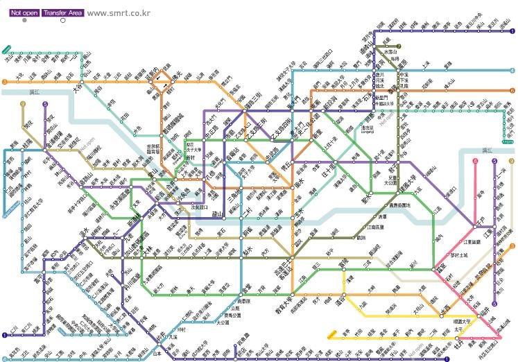 seoul metro map (chinese)
