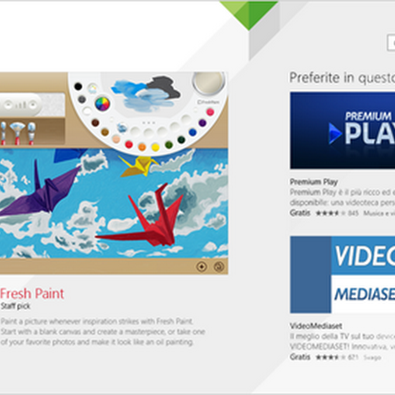 Un mondo di app nel Windows Store.