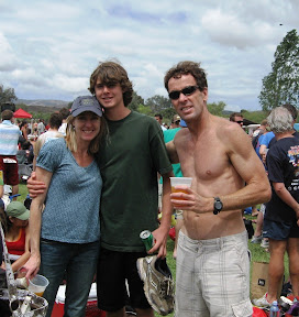 Hanging out in the post race area.