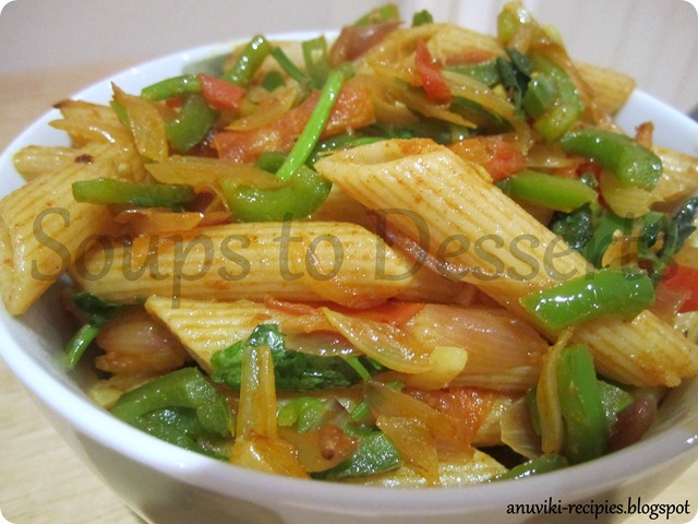 Pasta in southindian style Pasta in southindian style