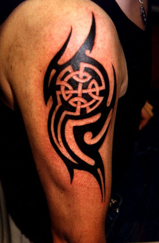 Celtic Tribal Tattoos on Arm.