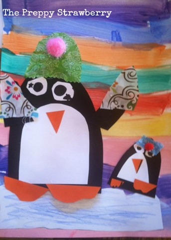 Penguin Art Project {The Preppy Strawberry)