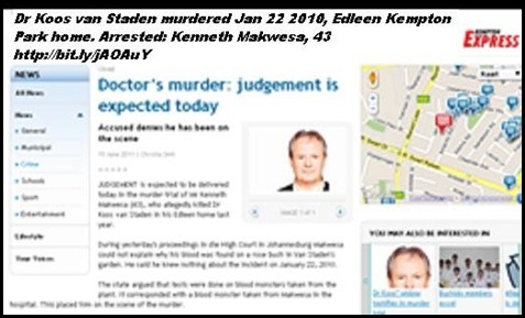 Van Staden Koos Dr murdered Edleen KemptonPark Trial murderer